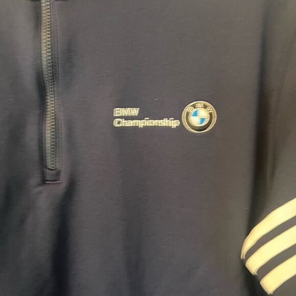 BMW Championship embroidered ADIDAS Navy 1/4 zip Pullover XL - Picture 2 of 8